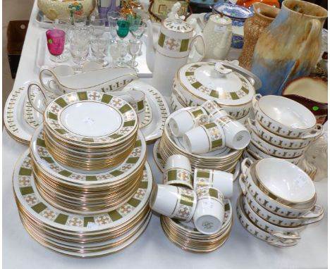 A Spode 'Persia' dinner and tea service, Y 8018, of approx 90 pieces, including tureens; sauce boats; meat plates; soups; etc