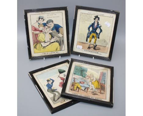 Marks's New Caricaturist, a collection of eleven hand coloured engravings published by J.L. Marks, Smithfield. 20 x 17 cms., 