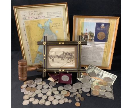 Boxes and Objects - coins including a Festival of Britain crown; other commemorative crowns; 1920 and later two shilling piec