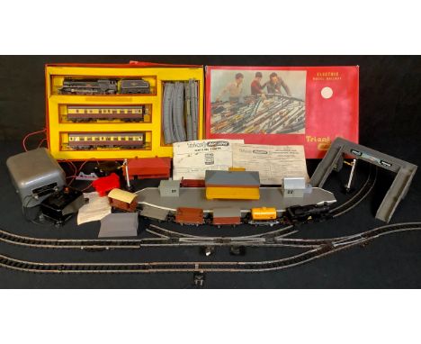 Model Railway - a Tri-Ang Princess Victoria electric train set; another engine and rolling stock; transformers; track; etc 