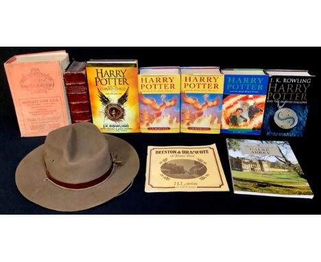 A scouting hat, 'The Scout Hat', size 7; books - Harry Potter and the Order of the Phoenix, First Edition; others, Half Blood