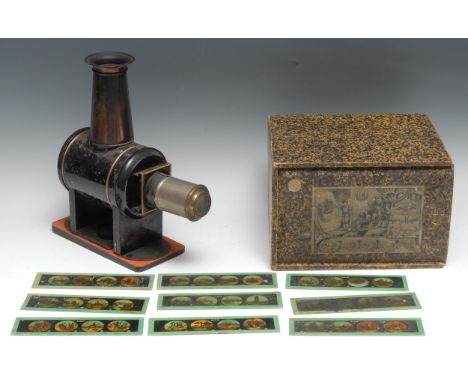 An early 20th century tinplate magic lantern, Laterna Magica, boxed 