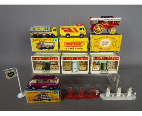 Matchbox, Matchbox Models of Yesteryear - A collection of four boxed Matchbox diecast model vehicles with three unboxed Match