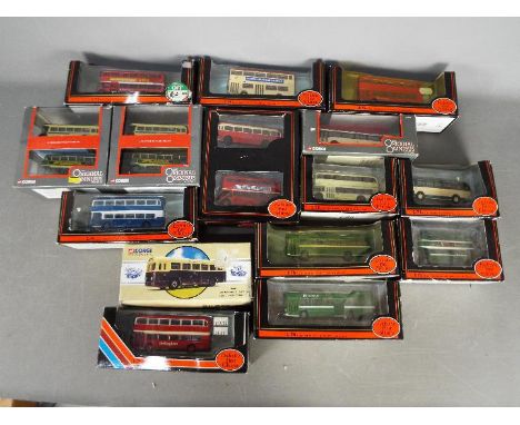 EFE, Corgi, Corgi Omnibus - A fleet of 15 1:76 scale diecast model buses. Lot includes #14010 Bristol Lodekka FLF 'South Wale