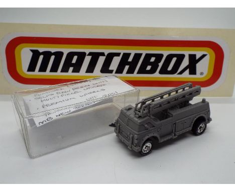 Matchbox - A  rare resin 'Prototype and Pre-Production' model of a Matchbox Ladder Fire Truck. The solid resin model features