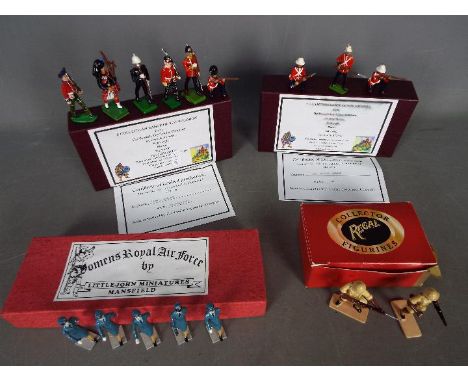 Toy Soldiers, Regal Figurines, Littlejohn Miniatures - A small unit of metal toy soldiers. Lot includes 10 Britains soldiers 