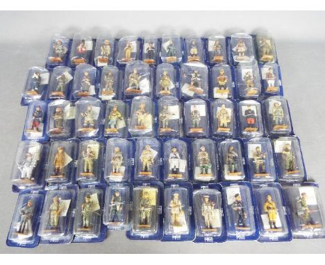 Del Prado - 50 boxed Del Prado metal soldiers. Lot includes SS Officer German Mounted Division 1940 Greek Partisan 1944; Serg