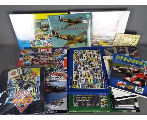 Gibsons - Falcon - Others, Collection of boxed jigsaw puzzles, books and ephemera. Lot includes Corgi Toys 1000 Piece jigsaw,