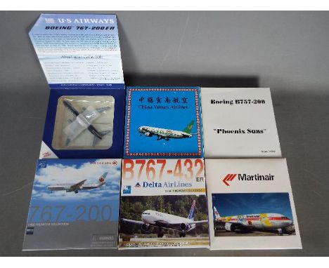 Dragon Wings, Gemini Jets, Golden Wings - Six boxed diecast 1:400 scale model aircraft in various carrier liveries. Lot inclu