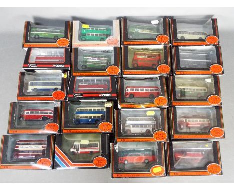 EFE, Corgi, Corgi Omnibus - A fleet of 20 1:76 scale diecast model buses. Lot includes #16202 Bristol MV Coach 'Crosville'; #