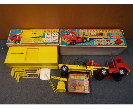 Triang, Topper Toys, Johnny Express - A boxed vintage Topper Toys #6130 'Johnny Express' Remote Control Tractor Trailer with 