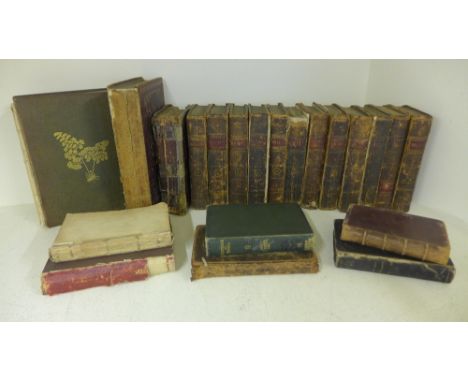 Twelve volumes Rollin The Ancient History of the Egyptians, Carthaginian's, Assyrians etc. - fully calf bound but in poor con