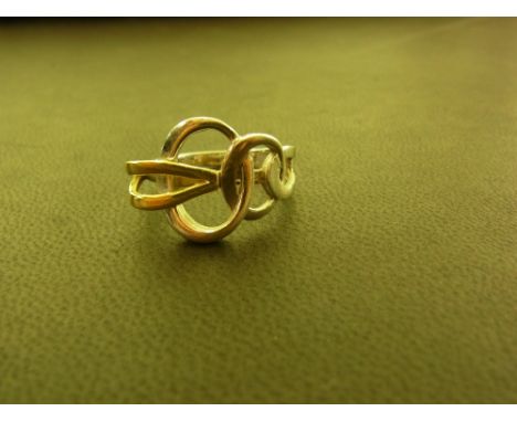 A bi-colour openwork ring - Stamped BARLICK 585 - Ring size P 1/2 - Weight approx 3.7gms
Condition Report: Good to fair - Wit