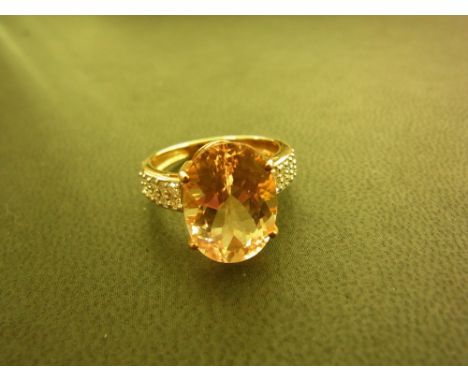 A 9ct gold morganite and diamond dress ring - Hallmarked Birmingham - Ring size N 1/2 - Weight approx 3.5gms
Condition Report