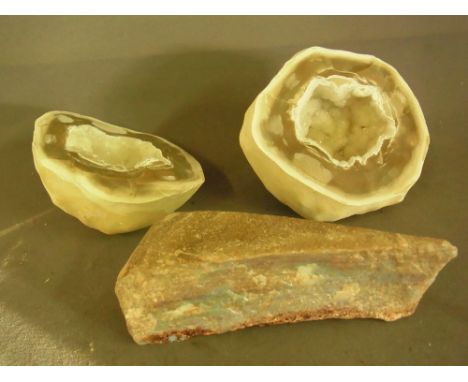 A selection of raw opal and split Giode - purchased in Egypt