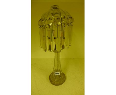 A drop lustre table lamp - Height 40 cm 
Condition report: General overall minor chips
