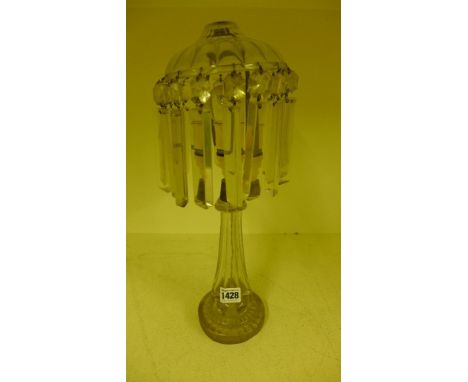 A drop lustre table lamp - Height 40 cm 
Condition report: General overall minor chips