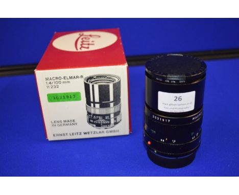 Leica Macro Elmar R 1:4/100 Lens with Original Packaging