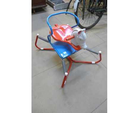 A vintage child's rocking horse