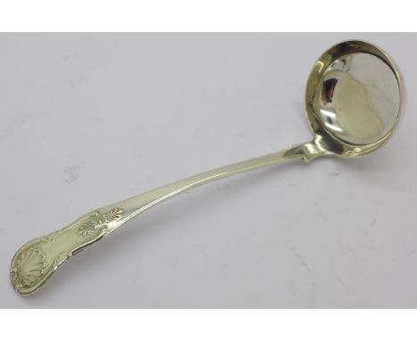 A William IV Scottish silver ladle, Edinburgh 1832, marked Mossman