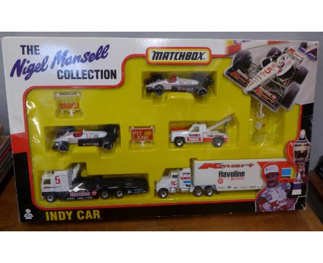 A Matchbox The Nigel Mansell Collection Indy Car set