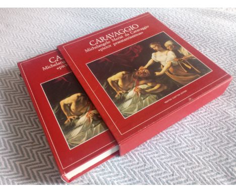 Carvaggio Large Hardback Book &amp; Box Michelangelo Merisi Da Caravaggio by Mautizio Marini. Second edition 1989 Newton Comp