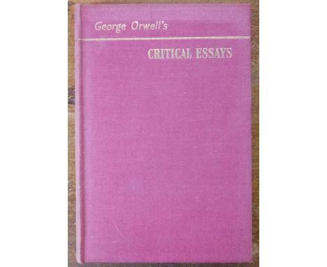 Critical Essays by George Orwell Hardback Book 170 Pages First Edition Published 1946 Secker And Warburg Good condition with 