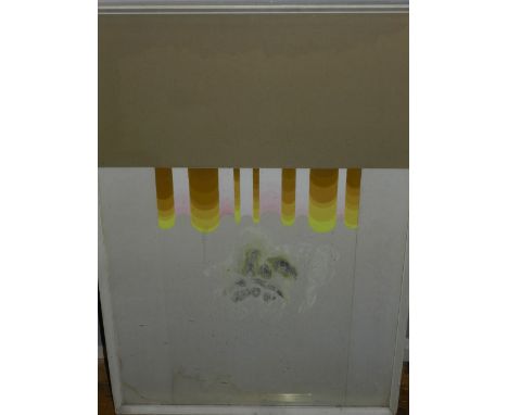 David J. G. Oxtoby, an abstract study, limited edition print, bears Redfern Gallery label to verso, together with one other e