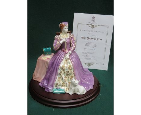 ROYAL WORCESTER LIMITED EDITION GLAZED CERAMIC FIGURE- MARY QUEEN OF SCOTS 