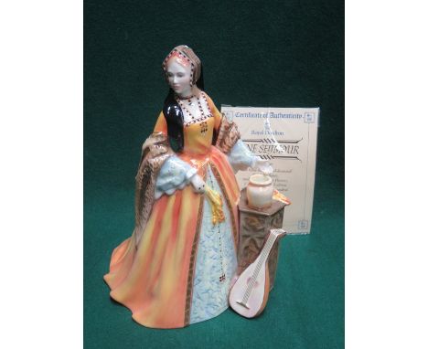 ROYAL DOULTON LIMITED EDITION GLAZED CERAMIC FIGURE- JANE SEYMOUR, HN3349, COMES WITH CERTIFICATE OF AUTHENTICITY 