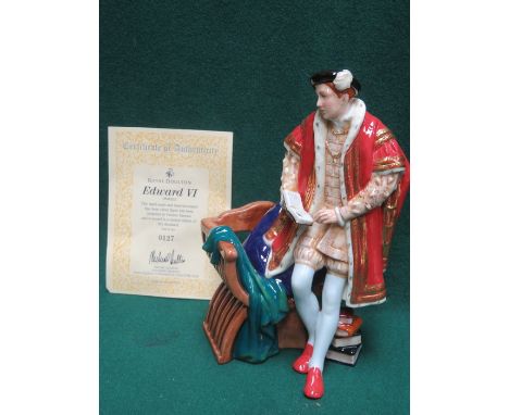 ROYAL DOULTON LIMITED EDITION GLAZED CERAMIC FIGURE- EDWARD VI, HN4263, COMES WITH CERTIFICATE OF AUTHENTICITY 