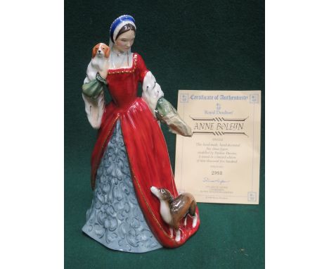 ROYAL DOULTON LIMITED EDITION GLAZED CERAMIC FIGURE- ANNE BOLEYN, HN3232, COMES WITH CERTIFICATE OF AUTHENTICITY 