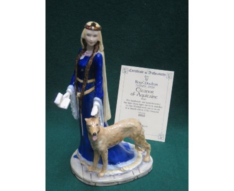 BOXED ROYAL DOULTON GLAZED CERAMIC FIGURE- ELEANOR OF AQUITAINE, HN3957, COMES WITH CERTIFICATE OF AUTHENTICITY 