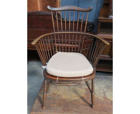 ANTIQUE STICK BACK WINDSOR ARMCHAIR 