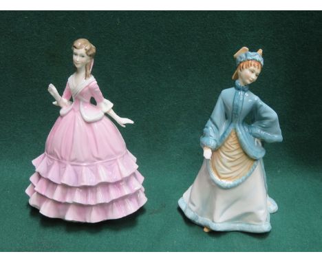 TWO ROYAL WORCESTER GLAZED CERAMIC FIGURES- DIANA AND REBECCA 