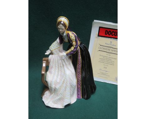 ROYAL DOULTON LIMITED EDITION GLAZED CERAMIC FIGURE- CATHERINE HOWARD, HN3449, COMES WITH CERTIFICATE OF AUTHENTICITY 