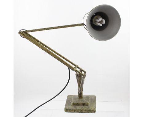 A 1920s gold finish Anglepoise lamp, height approx 90cm.
