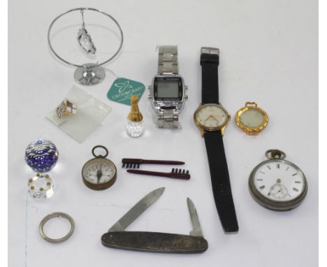 A collection of watches to include a plated Rotherham's of London open face pocket watch with subsidiary seconds dial, an Ing