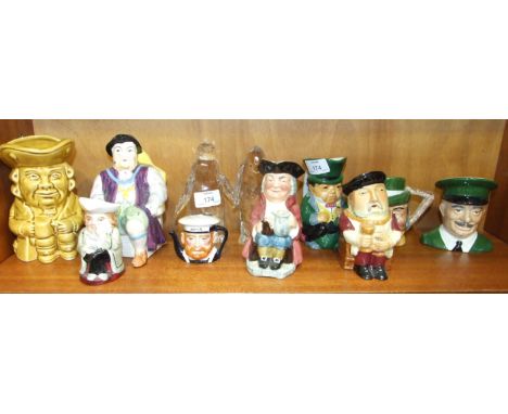A collection of ceramic Toby jugs, (9).