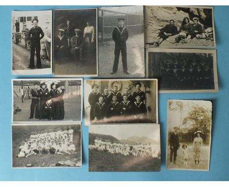 A small collection of 40 early-20th century RP portrait postcards, many of sailors in uniform.