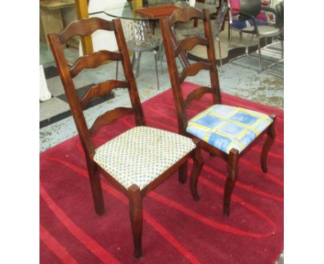 LADDER BACK CHAIRS, a set of eight, each 53cm W x 107cm H. (8)