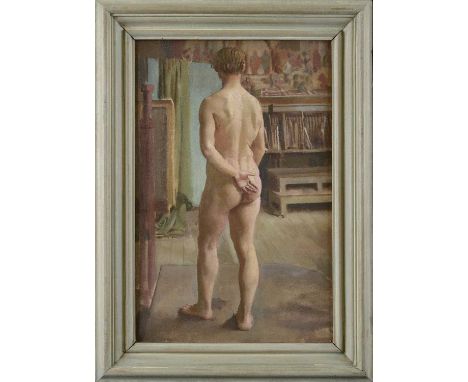 *John Frye Bourne (1912-1991)The life roomsigned, inscribed and dated 'BOURNE/1933/ANNUAL' verso, oil on canvas46 x 31cm*Arti