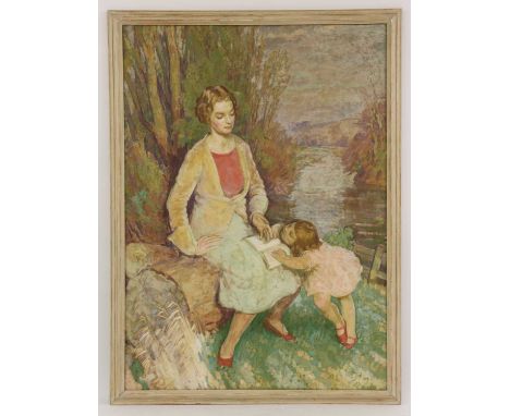 *Henry Lamb RA (1883-1960)Portrait of the artist's wife and his daughter Henrietta, c.1933oil on canvas183.5 x 130cmExhibited