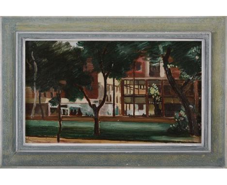 *Adrian Daintrey (1902-1988)Street in Barbados, c.1955oil on canvas28 x 36cmProvenance: From the estate of the artist.*Artist