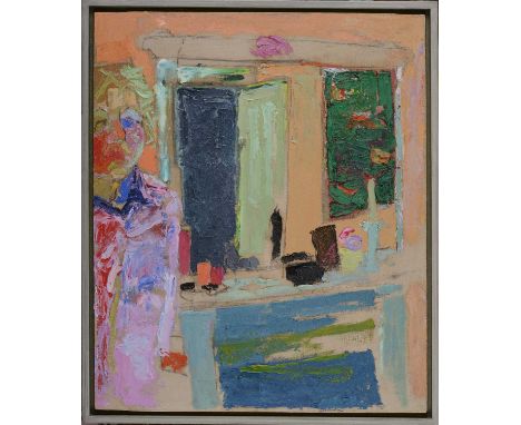 *Dilys Foster (b.1938)'Artist in an Interior'oil on canvas76.5 x 64 cmProvenance: From the artist's studio.*Artist's Resale R