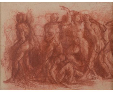 *William Roberts RA (1895-1980)Bacchanal, c.1908signed and inscribed as titled u.l., red chalk28.2 x 36.2cmProvenance: Anthon