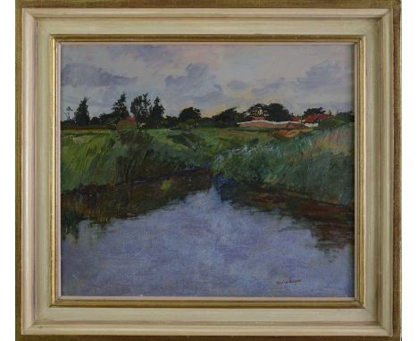 *William Bowyer RA (1926-2015)Landscape near Walberswick, c.1985signed 'William Bowyer' l.r., oil on board45 x 52cm*Artist's 