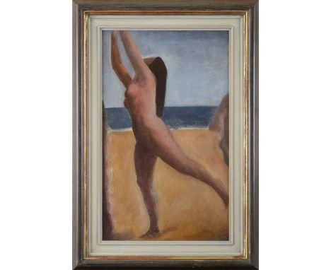 Bernard Meninsky (1891-1950)Nude on the Sandsoil on board56 x 33.5cmProvenance: Nora Meninsky, the artist's widow.Exhibited: 