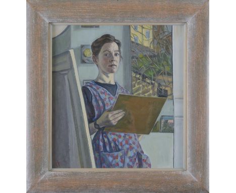 *Emily Feaver (b.1966)Self-portraitsigned with initials l.l., oil on board29 x 26.5cm*Artist's Resale Right may apply to this