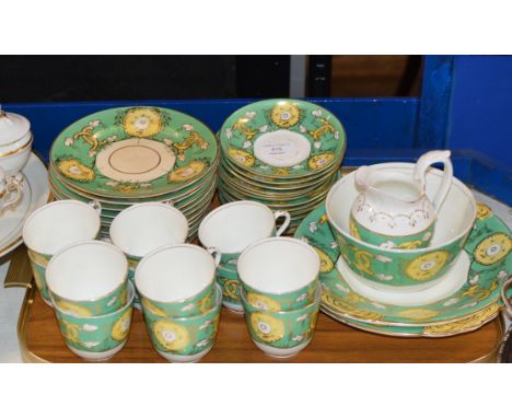 TRAY WITH QUANTITY VICTORIAN TEA WARE     